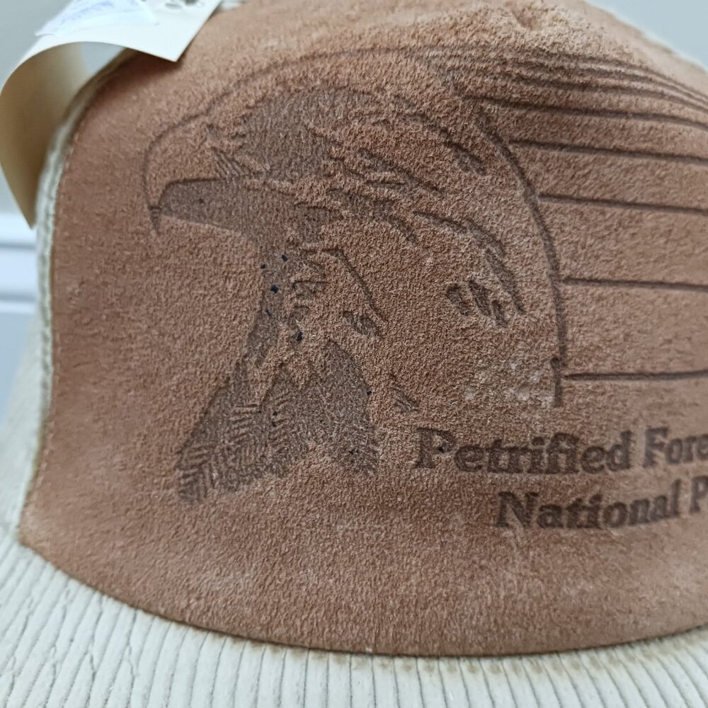 VTG‎ Petrified Forest National Park Baseball Cap Men Tan Corduroy Snapback Hat - Picture 2 of 9